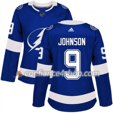 Adidas Maillot de Hockey Tampa Bay Lightning Tyler Johnson 9 2017-2018 Bleu Authentic - Femme